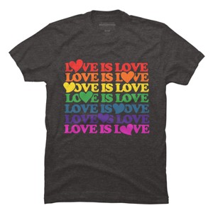 Design By BybbSnugg Humans Love is Love Rainbow Pride Repeat By BybbSnugg BubbSnugg T-Shirt - 1 of 4