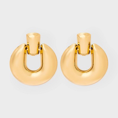 Statement Door Knocker Earrings - A New Day™ Gold