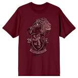 Harry Potter Gryffindor House Crest Men's Cardinal Red T-shirt