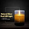 LumiPur XL 3.5"x5" Premium Design Series Glass Natural Glow Flameless LED Candle Silver - 3 of 4