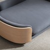 Mocamel Scandinavian style Elevated Dog Bed Pet Sofa With Solid Wood legs and Walnut Bent Wood Back, Velvet Cushion,Large Size - 4 of 4