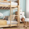 ModernLuxe Twin over Twin Bunk Bed, House-Shaped Floor Bunk Bed with Ladder and Guardrails, No Box Spring Needed - 4 of 4