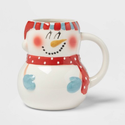 14oz Stoneware Snowman Mug - Threshold™