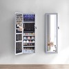 SONGMICS 6 LEDs Mirror Jewelry Cabinet, 47.2-Inch Tall Wall/Door Mounted Jewelry Armoire Organizer - 4 of 4