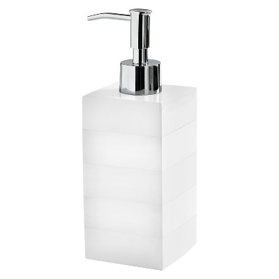 Lacquer Stripe Lotion Dispenser - White - Cassadecor