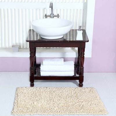 Knightsbridge Chenille Shaggy 220 GSF Non Skid Back Bath Rug 21 x 34