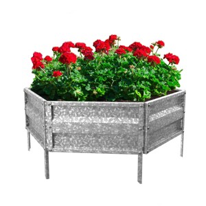 Raised Garden Bed Plant Holder Kit - Adjustable Galvanized Iron Planter Box for Growing Flowers, Vegetables, Fruits, and Herbs by Nature Spring - 1 of 4