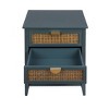 NicBex Modern American Farmhouse End Table with 2 Drawers & Bottom Shelf,Rustic Side Table,Console Table for Bedroom,Living Room - 4 of 4