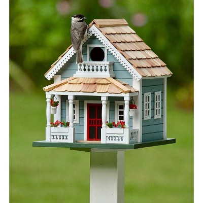 Plow & Hearth - Welcome Home Birdhouse and Pole Set, Blue