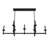 Hunter 18.25" Briargrove Ceiling Light Matte Black Finish - 7-Bulb Linear Chandelier for Modern Spaces - 2 of 4