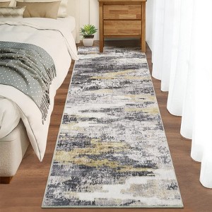 Modern Abstract Area Rug for Living Room, Large Non Slip Washable Living Room Rug, Low Pile Non-Shedding Soft Accent Carpet - 1 of 4
