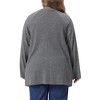 Women's Plus Size Long Sleeve Open Front Loose Solid Casual Knit Cardigans - Agnes Orinda - 4 of 4