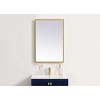 Elegant Lighting Pier 20x30 inch LED mirror with adjustable color temperature 3000K/4200K/6400K in brass - 2 of 4