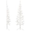 Aghana Digitals 180cm Slim White Semi-Round Artificial Half Christmas Tree with 246 PVC Tips, Steel - 4 of 4
