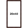 PosterPalooza | Panoramic Distressed Brown Picture Frame - UV Acrylic, Foam Board Backing, Hanging Hardware - 2 of 4