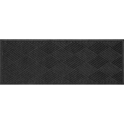 2'x5' Runner Aqua Shield Diamonds Indoor/Outdoor Doormat Charcoal - Bungalow Flooring