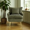 Corduroy Single Sofa Chair with Thick Sponge Cushion and Metal Legs, Comfortable Lounge Chair for Living Room, Bedroom, or Office - 4 of 4