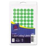 Avery Handwrite Only Removable Round Color-Coding Labels 1/2" dia Neon Green 840/PK 05052