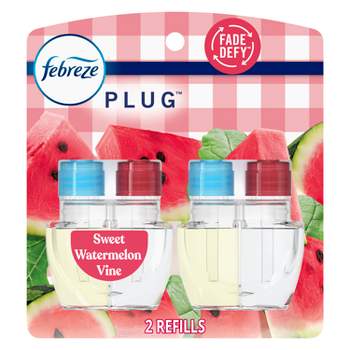 Febreze Plug Dual Refill Air Freshener Sweet Watermelon Vine - 2ct