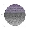 Purple And Gray Abstract Washable Indoor Outdoor Area Rug - 3 of 4