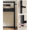2-Tier Narrow Console Table, 39.4 Inch Entryway Table with Semi-Open Compartments & Adjustable Feet, for Hallway Living Room, Ebony Black - 4 of 4