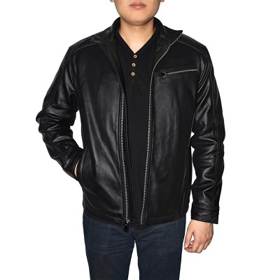 Victory Outfitters Men's Lambskin Leather Racing Jacket Black L — фото 5