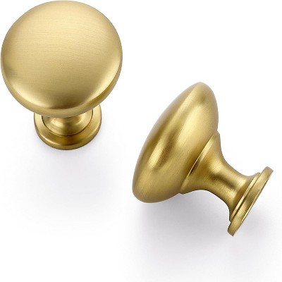 20 Pack Round Zinc Cabinet Brass Knobs for Kitchen Bathroom Closet Dresser Cabinets