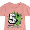Girls' - Marvel - Hulk Incredible Birthday 5 Fitted Short Sleeve Graphic T-Shirt - 2 of 4