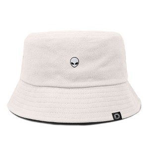 Dalix Lil Alien Embroidered Cotton Bucket Hat Cap Outdoor Space Summer Mens - 1 of 4