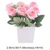 Unique Bargains Fake Plants Rose Plastic 2.95"x2.95"x7.48" 1 Pc - 3 of 4