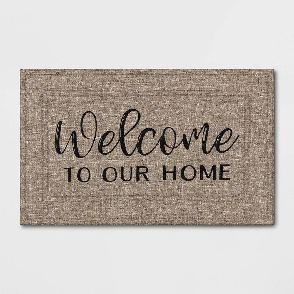 Photos - Doormat Apache Mills 1'6"x2'6" "Welcome to Our Home" Mat Tan  