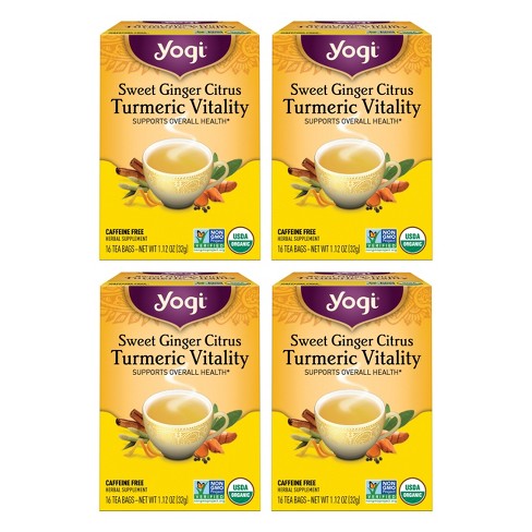 Yogi Tea - Sweet Ginger Citrus Turmeric Vitality -  64 ct, 4 Pack - image 1 of 4