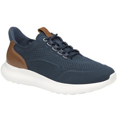 Johnston & Murphy Men’s Amherst 2.0 Knit Plain Toe Dress Casual Shoe, Navy Knit, Size 9