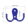 Unique Bargains Wall Zinc Alloy Double Prong Retro Hooks for Hanging - 2 of 4
