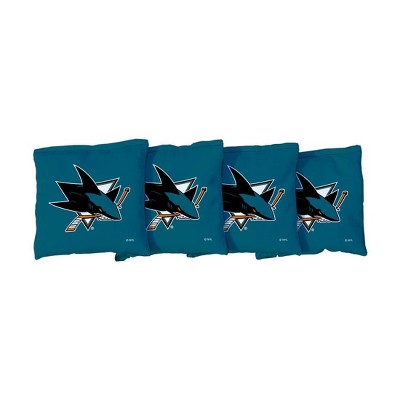 NHL San Jose Sharks Corn-Filled Cornhole Bags Teal - 4pk