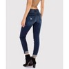 Women's MID RISE DISTRESSED ANKLE SKINNY JEAN - KanCan - 3 of 4