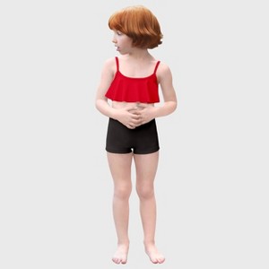 City Threads Girls UPF 50+ Flounce Bikini Top - USA-Made - 1 of 4