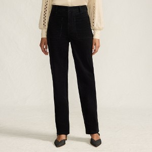 Lands' End Women's Corduroy High Rise Rail Straight Leg Pants - 1 of 4