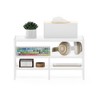 Furinno Desk Bookshelf Desktop Storage Organizer Display Bookcase Shelf Rack Dorm Office White - 2 of 4