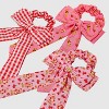 Girls' Strawberry Shortcake 3pk Hair Bow Twister Set - Pink - 3 of 3