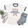 Simply Sage Market Women's Baseball Season Bats Checkered Ringer Tee - 3 of 3