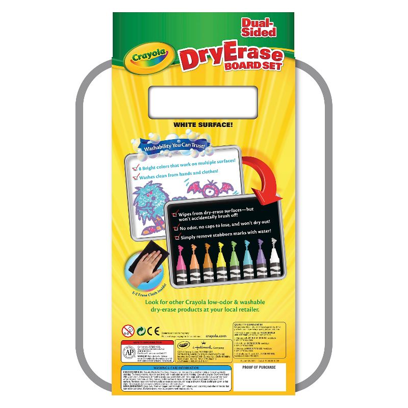 Crayola Dual Sided Dry Erase Board Set with Dry Erase Crayons 8ct, 2 of 5