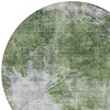 Green And Gray Abstract Washable Indoor Outdoor Area Rug - 4 of 4