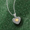 Ross-Simons Sterling Silver and 18kt Yellow Gold Bali-Style Heart Pendant Necklace Size 18 - 3 of 4