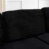112.6" Corduroy L-Shaped Modular Floor Sectional Sofa Right Chaise - 4 of 4