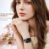 HTUTWOO Floral Apple Watch Band, Engraved Flower Silicone Strap 38/40/41/42/43/44/45/49mm for iWatch Series 11 10 9 8 7 6 5 4 3 2 SE Ultra - 4 of 4