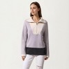 Anna-Kaci Women’s Ribbed Knit Half Zip Top with Textured Fabric, Wide Foldover Collar and Long Sleeves - 2 of 4