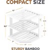 Plate Organizer for Cabinet - Bamboo Kitchen and Bathroom Corner Shelf - Kitchen Cabinet Organizer for Plate, Dish - Corner Cabinet Organizer - 2 of 4