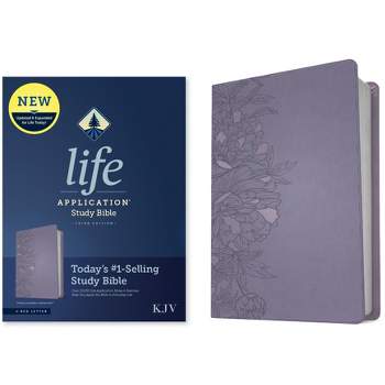 KJV Life Application Study Bible, Third Edition (Leatherlike, Peony Lavender, Red Letter) - (Leather Bound)