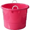 Homz 18 Gallon Plastic Multipurpose Utility Storage Bucket Tub with Strong Rope Handles for Indoor and Outdoor Use - 4 of 4